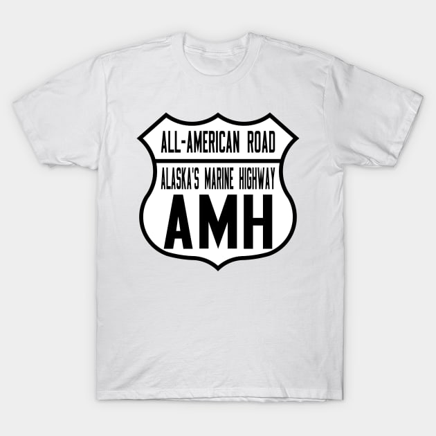 Alaska's Marine Highway All-American Road route shield T-Shirt by nylebuss